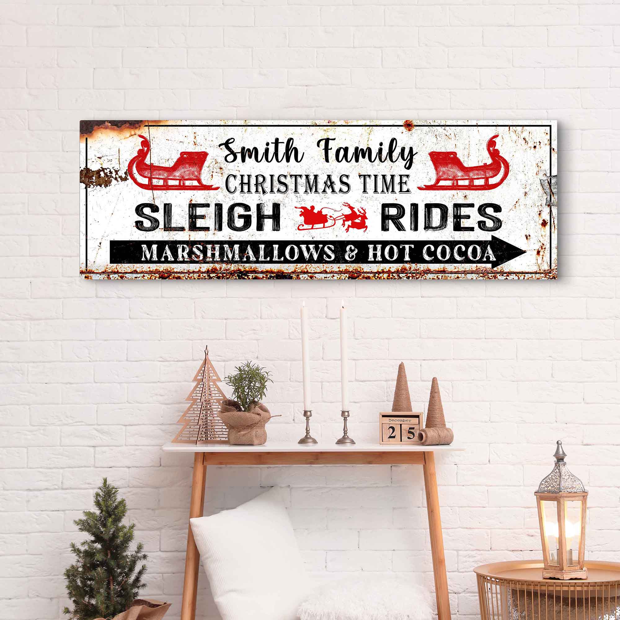 Christmas Sleigh Rides Sign - Tailored Canvases - Flyclothing LLC