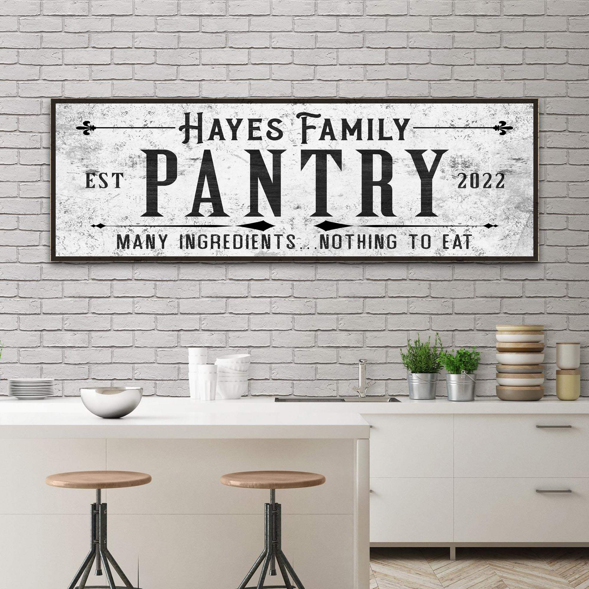 Many Ingredients, Nothing To Eat Pantry Sign - Tailored Canvases - Flyclothing LLC
