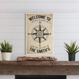 Welcome To Family Home Coordinates Sign - Tailored Canvases - Flyclothing LLC