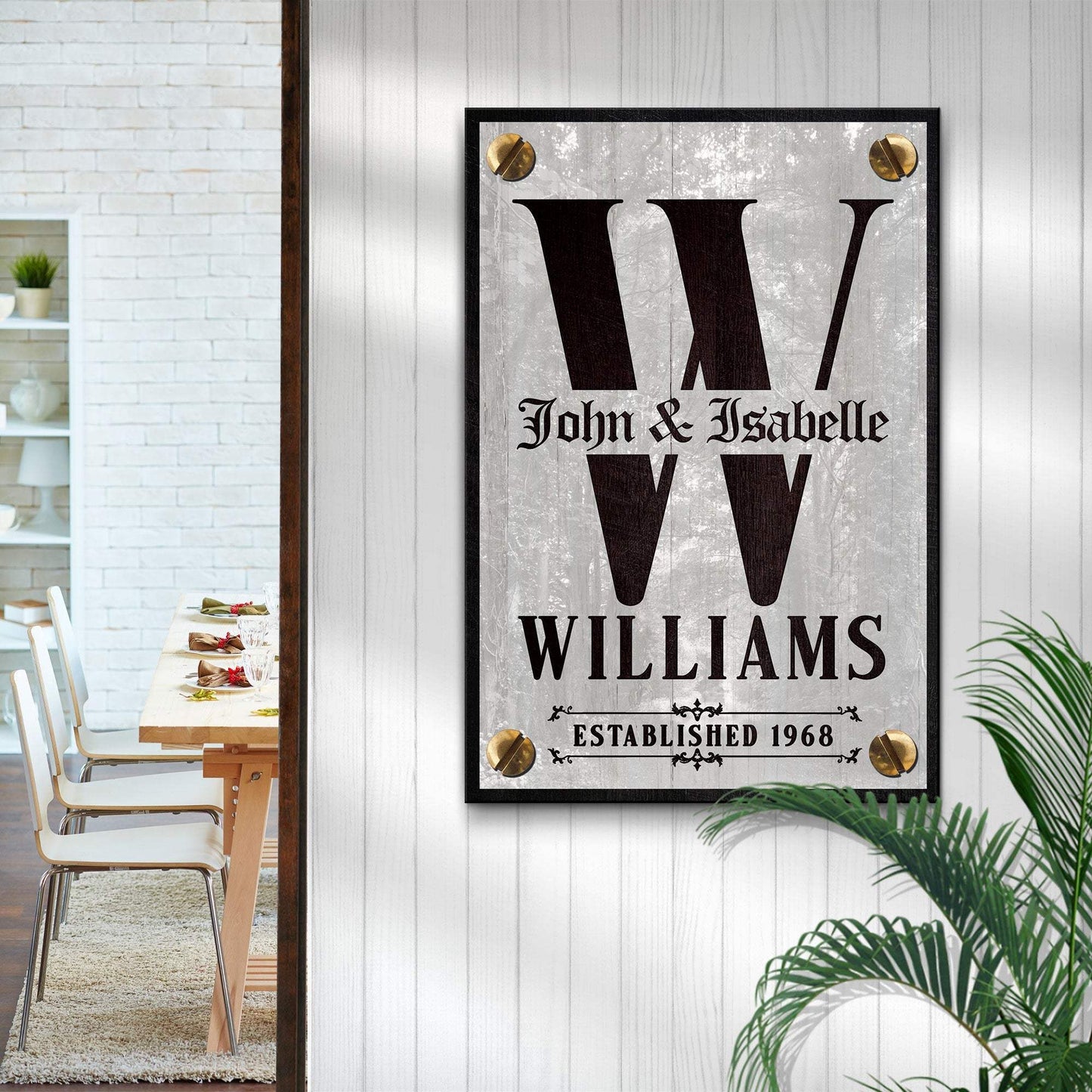 Family Name Portrait Monogram Sign III - Tailored Canvases - Flyclothing LLC