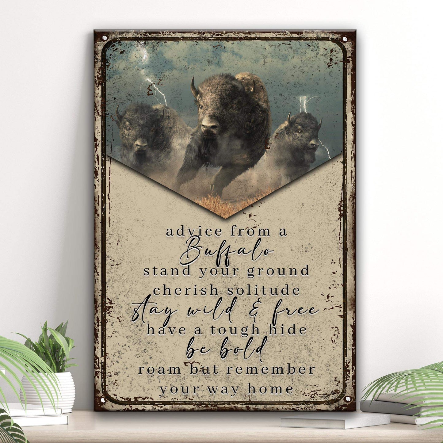 Advice From A Buffalo Sign - Tailored Canvases - Flyclothing LLC