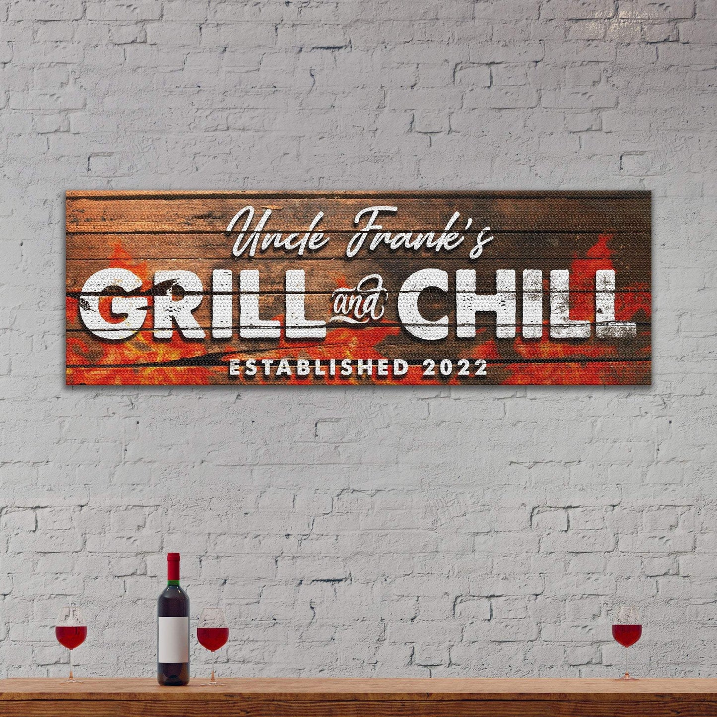 Grill And Chill Sign II - Tailored Canvases - Flyclothing LLC