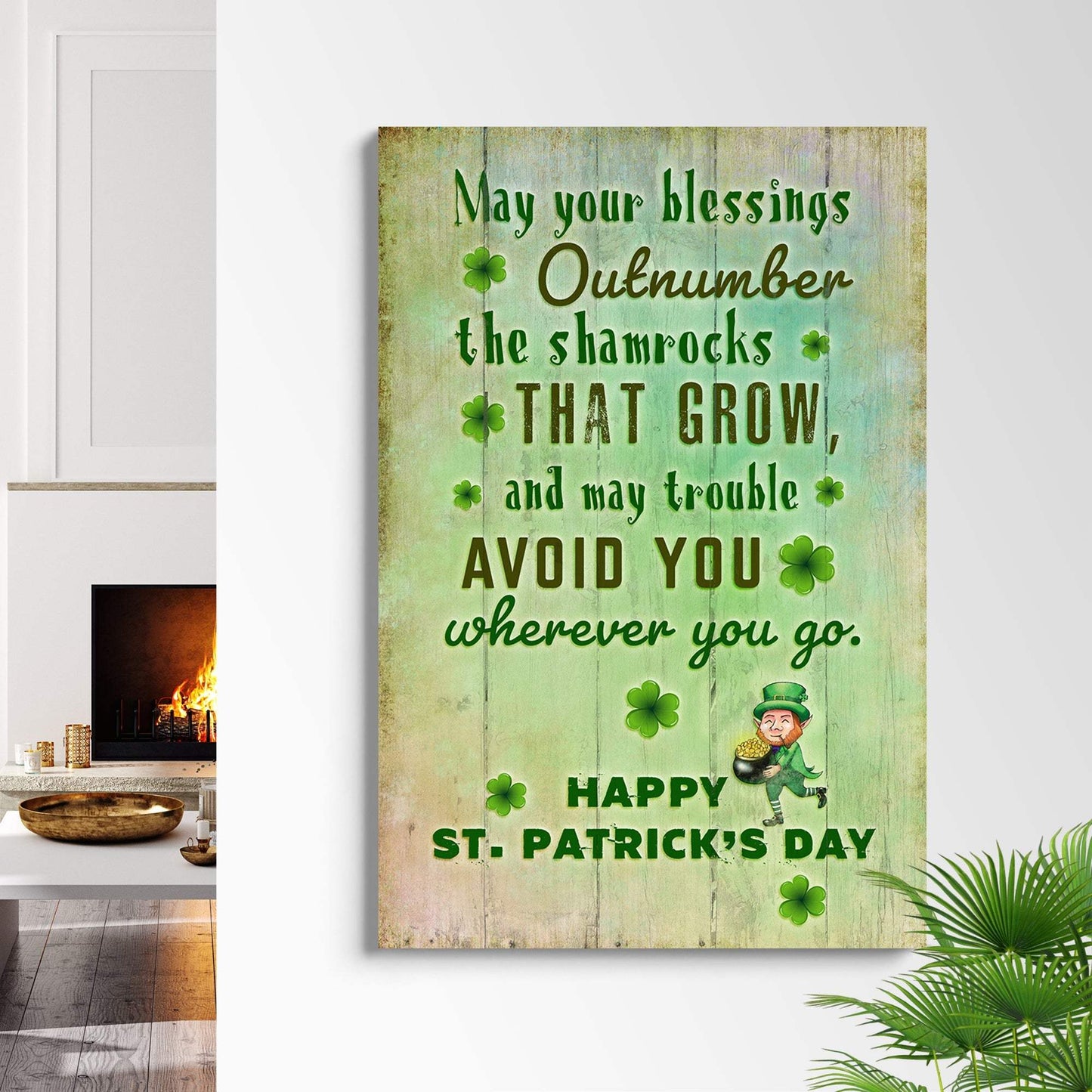 St. Patrick's Day Blessings Sign - Tailored Canvases - Flyclothing LLC