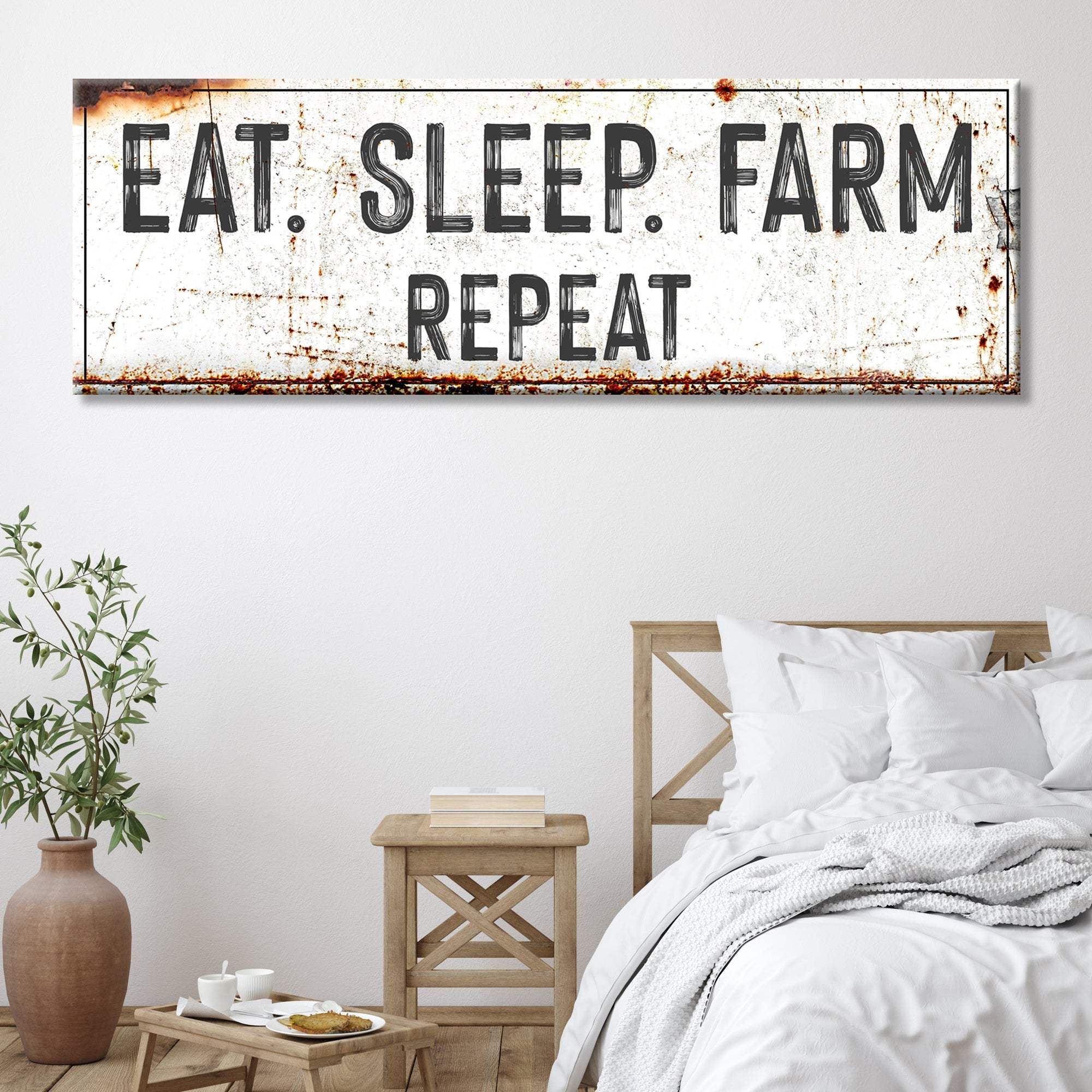 Eat Sleep Farm Repeat Sign - Tailored Canvases - Flyclothing LLC