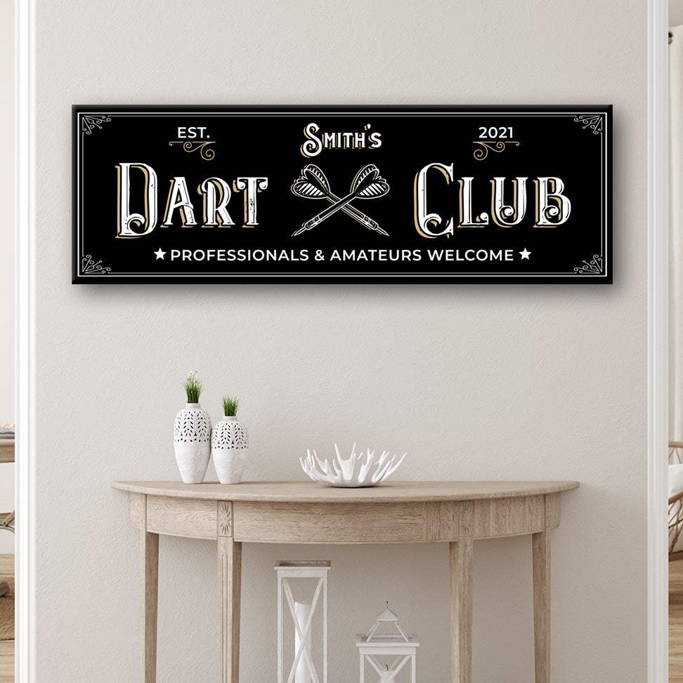 Dart Club Sign II - Tailored Canvases - Flyclothing LLC