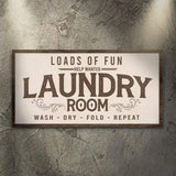 Loads Of Fun Help Wanted Laundry Room Sign - Tailored Canvases - Flyclothing LLC