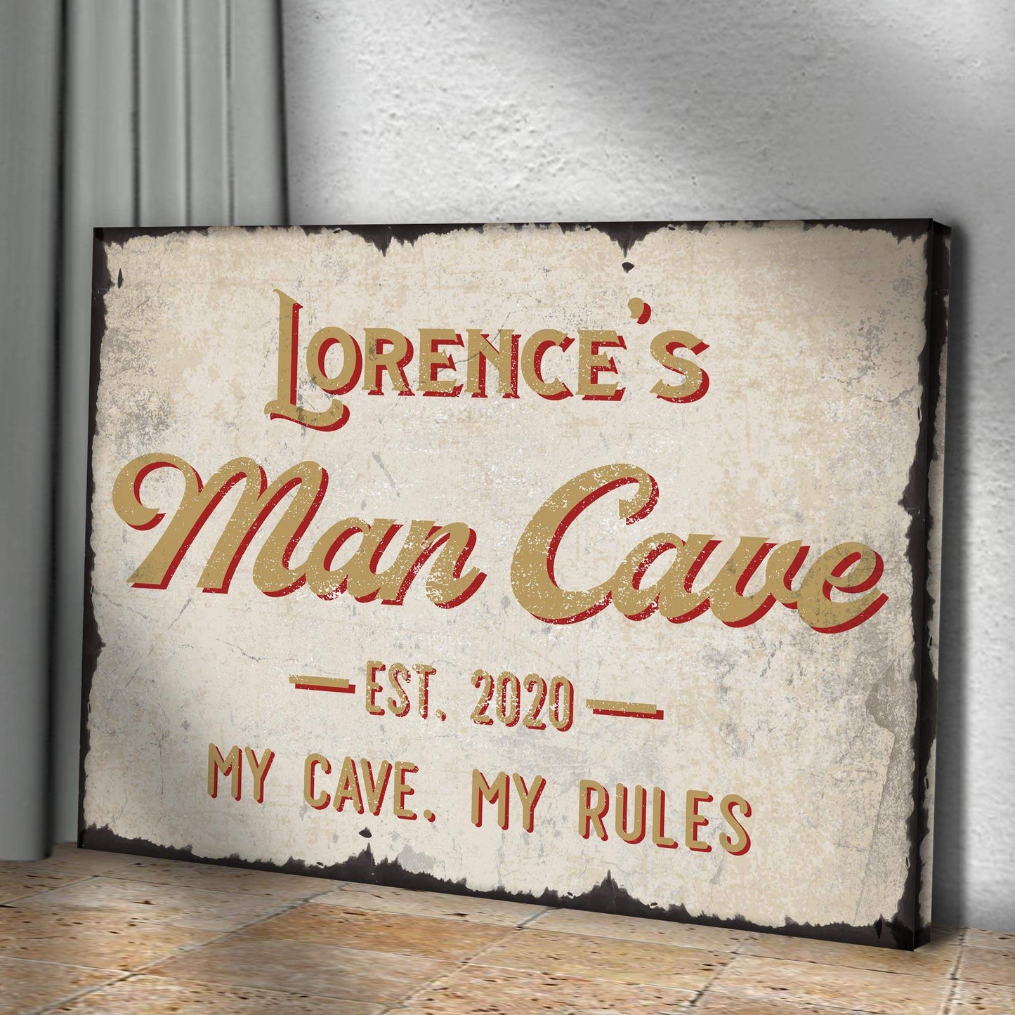 My Cave My Rules Man Cave Sign - Tailored Canvases - Flyclothing LLC