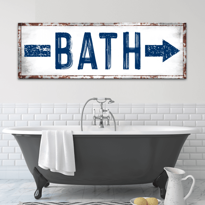 Bath Arrow Sign - Tailored Canvases - Flyclothing LLC