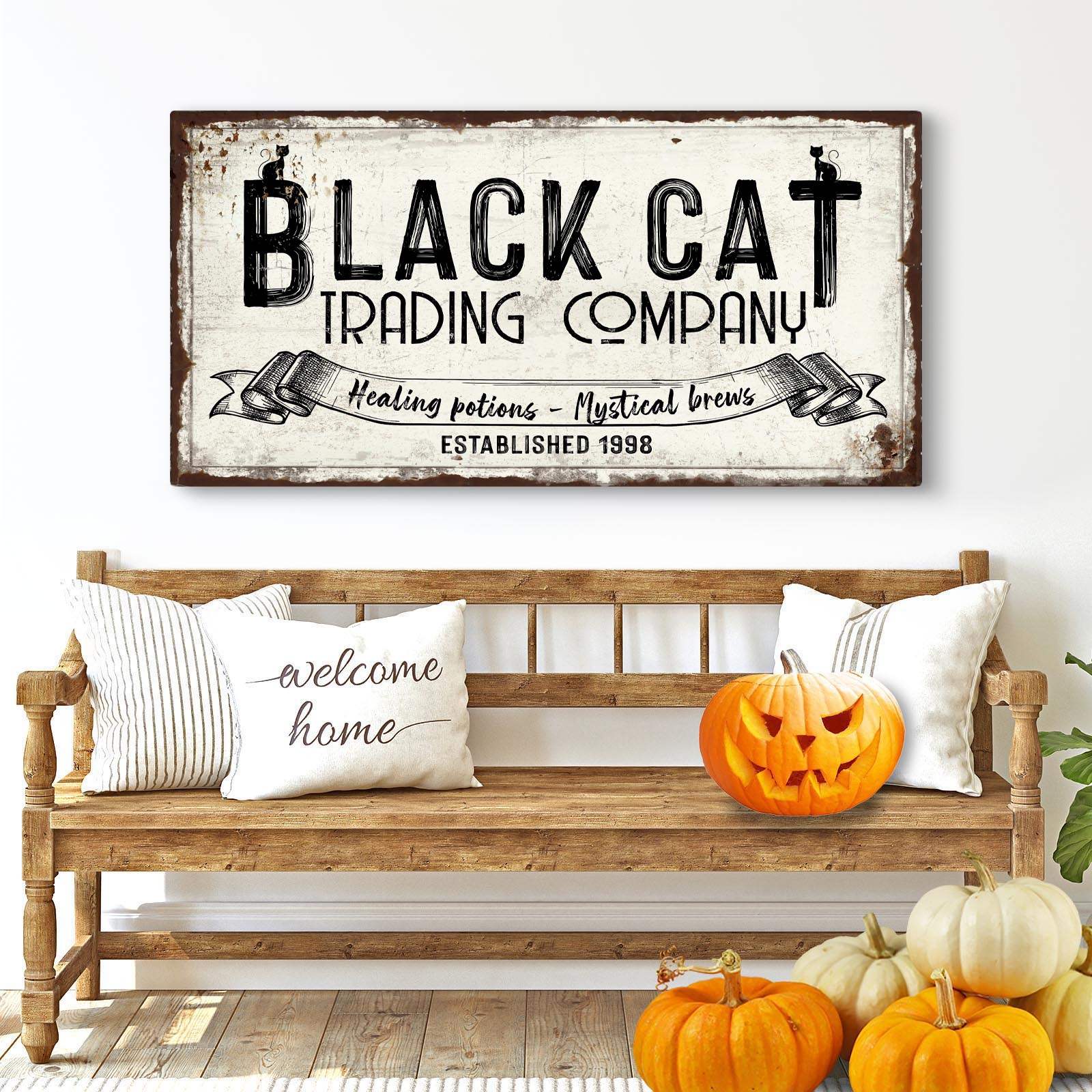 Black Cat Trading Company Sign - Tailored Canvases - Flyclothing LLC