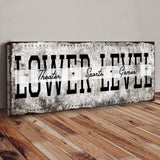 Lower Level Theater Sports Games Basement Bar Sign - Tailored Canvases - Flyclothing LLC