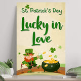 St. Patrick's Day Lucky In Love Sign - Tailored Canvases - Flyclothing LLC