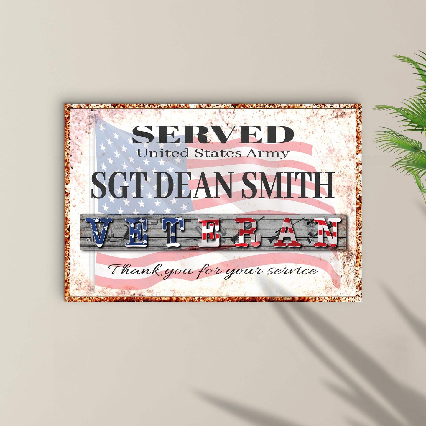 Thank You For Your Service Veterans Sign - Tailored Canvases - Flyclothing LLC
