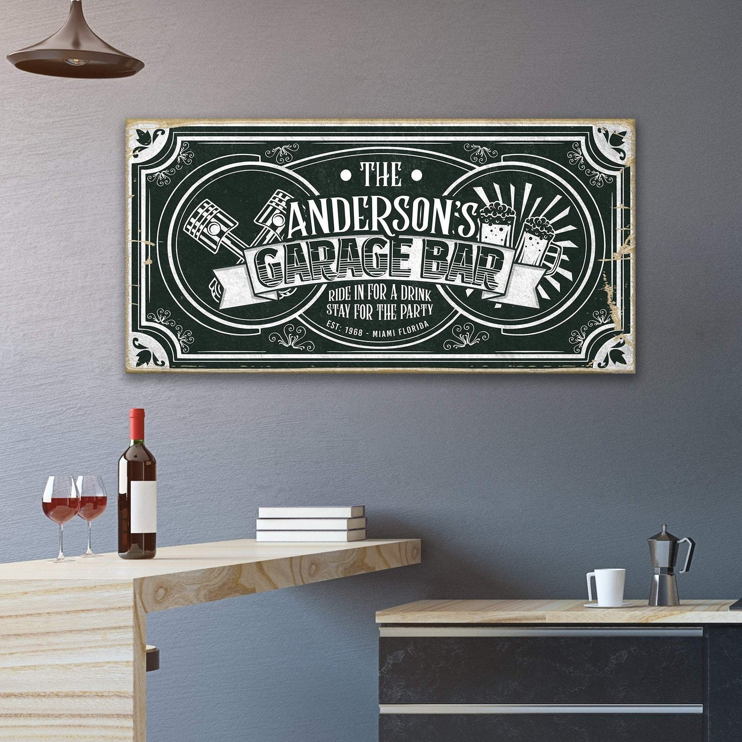 Garage Bar Victorian Vintage Sign - Tailored Canvases - Flyclothing LLC
