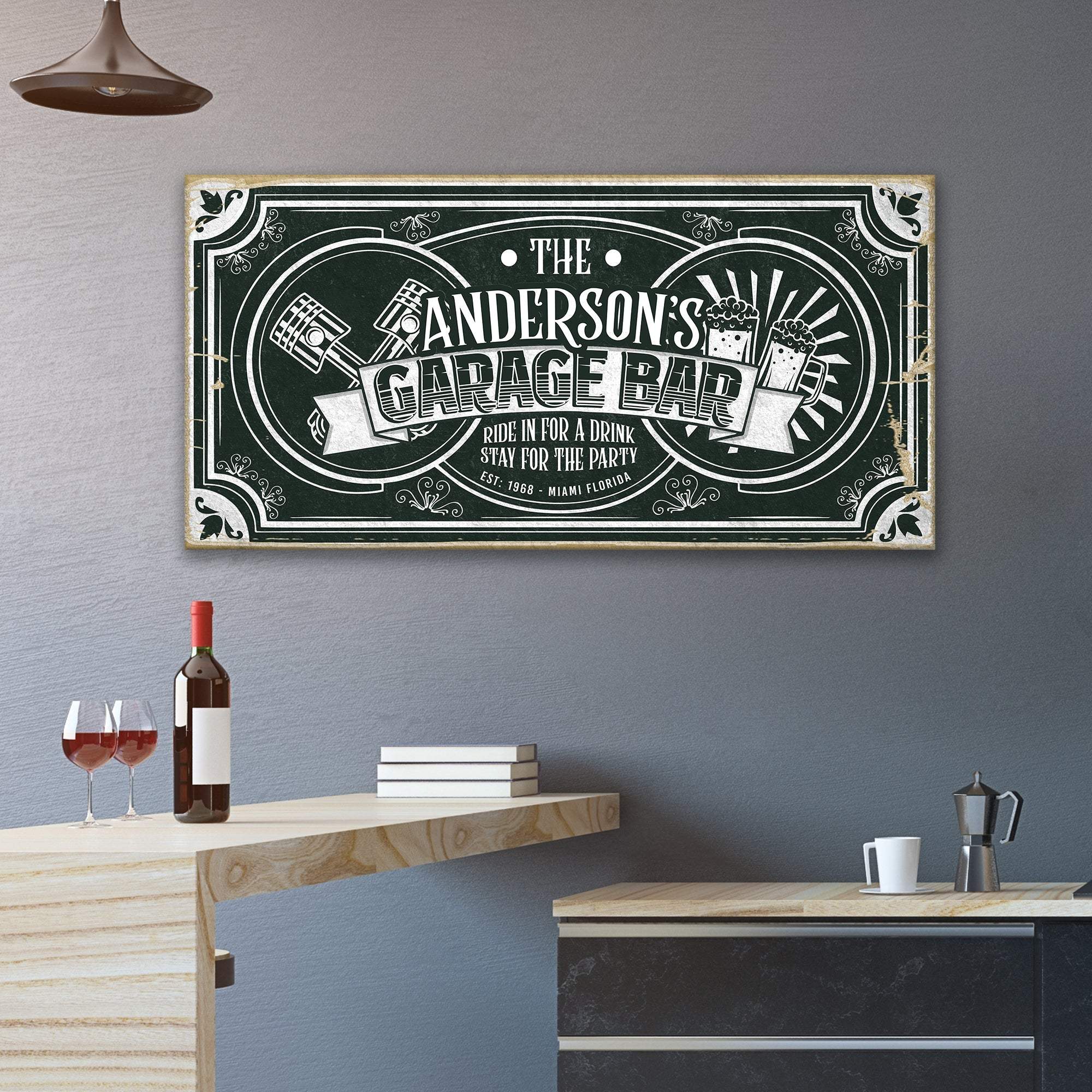Garage Bar Victorian Vintage Sign - Tailored Canvases - Flyclothing LLC