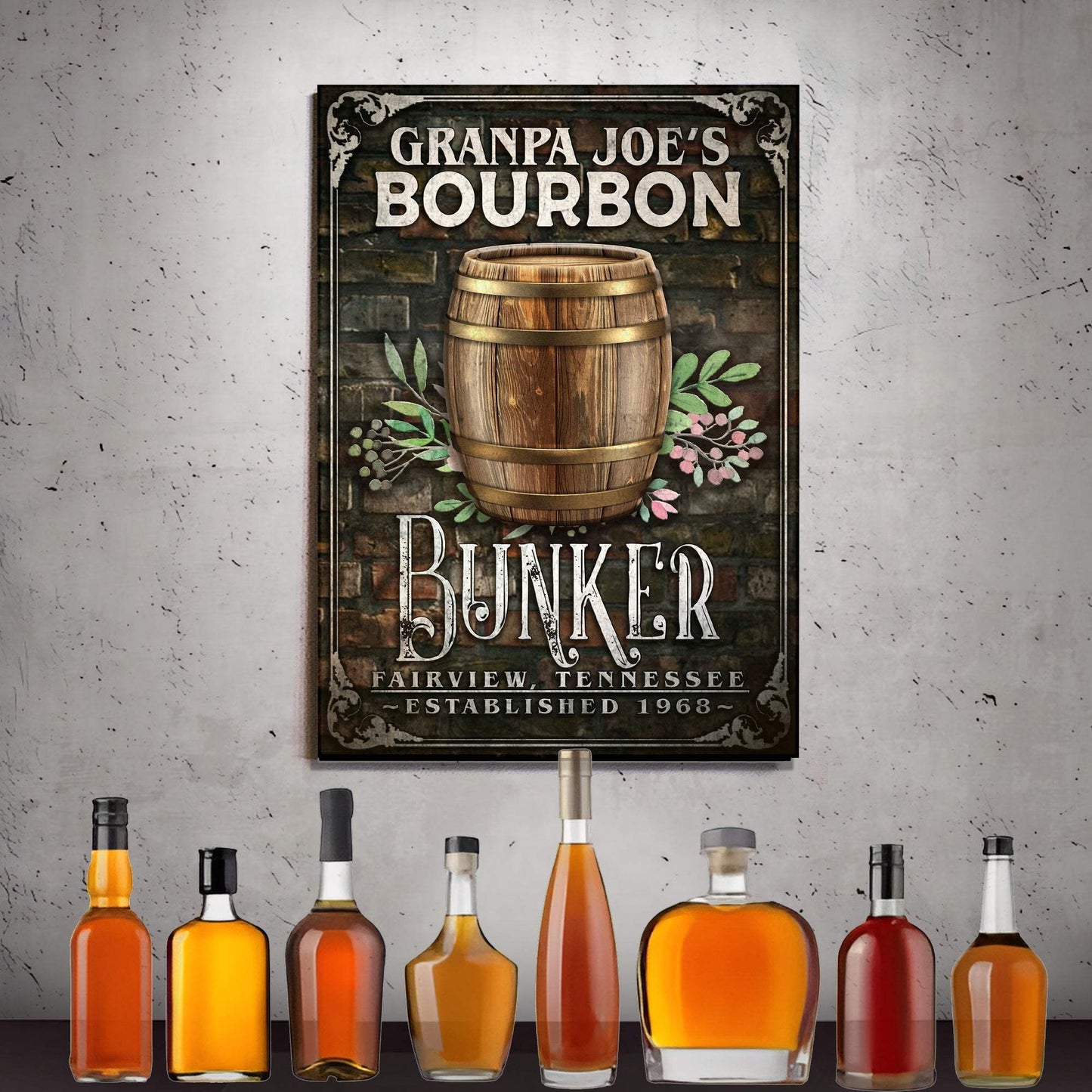 Bourbon Bunker Sign - Tailored Canvases - Flyclothing LLC