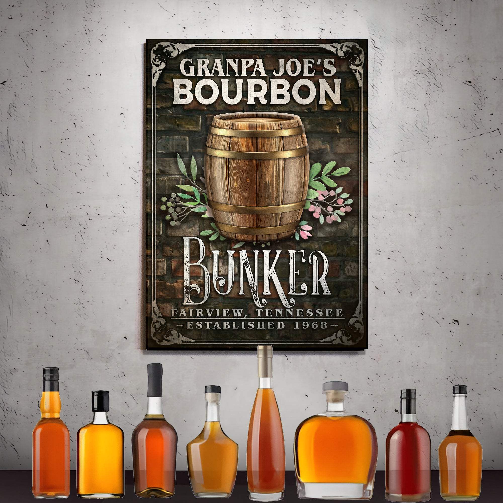 Bourbon Bunker Sign - Tailored Canvases - Flyclothing LLC