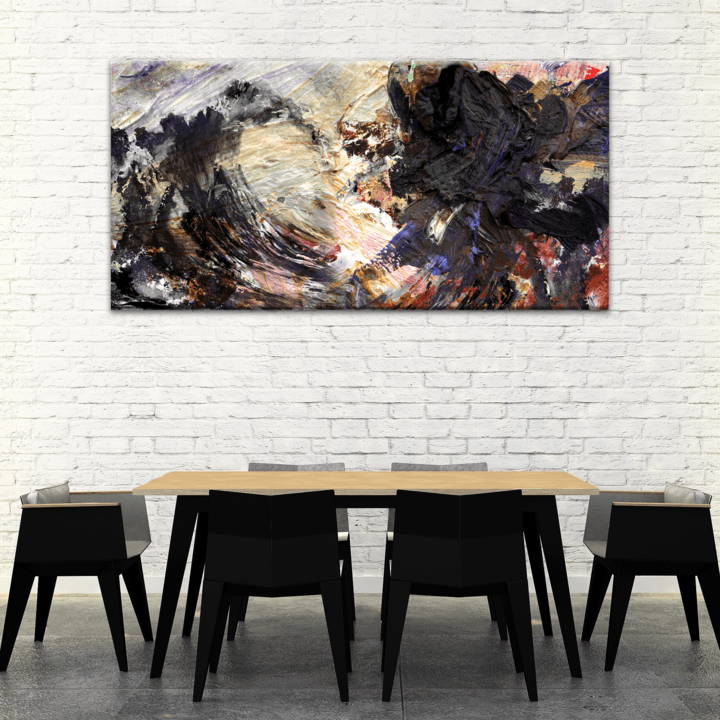 Waves Abstract Painting Canvas Wall Art - Tailored Canvases - Flyclothing LLC