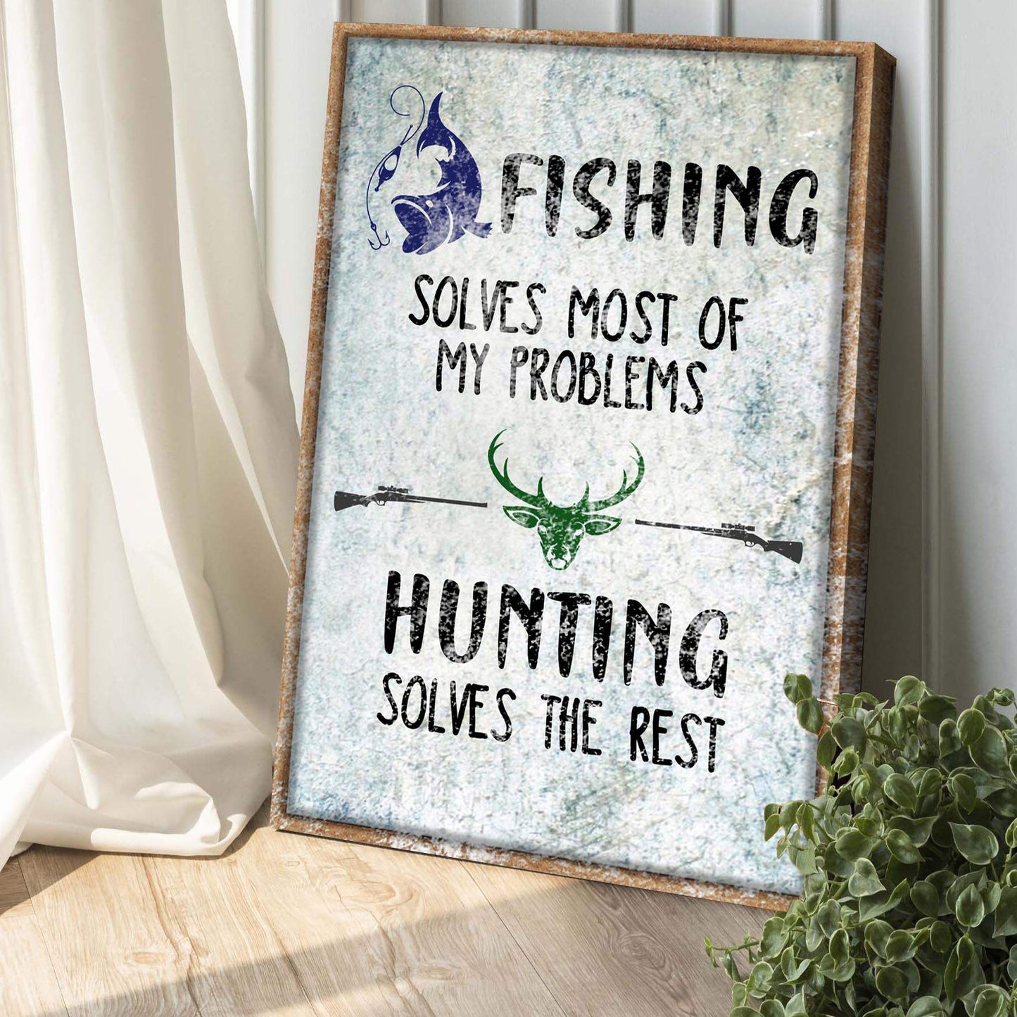 Fishing And Hunting Sign - Tailored Canvases - Flyclothing LLC