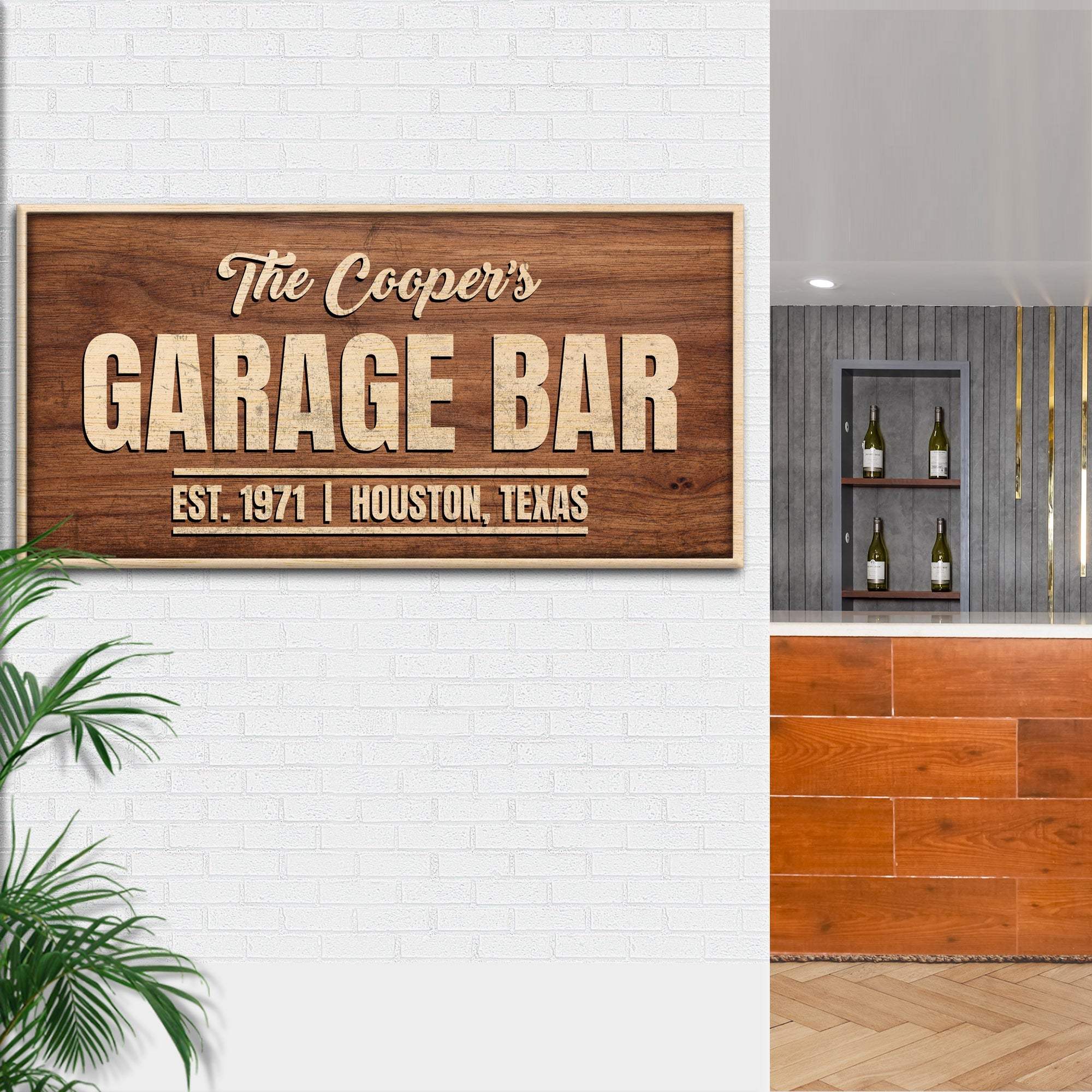 Rustic Garage Bar Wood Sign - Tailored Canvases - Flyclothing LLC