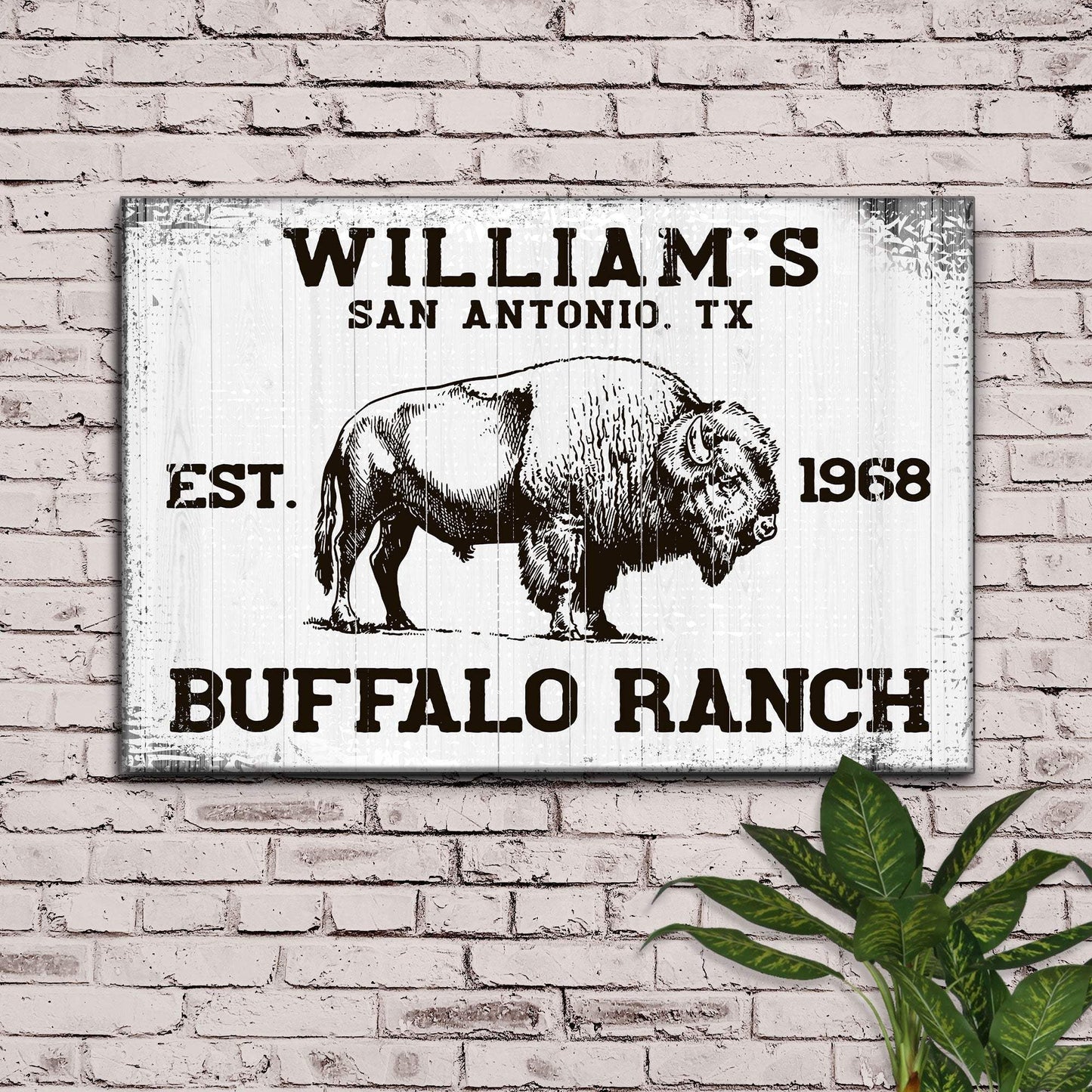 Buffalo Ranch Sign II - Tailored Canvases - Flyclothing LLC
