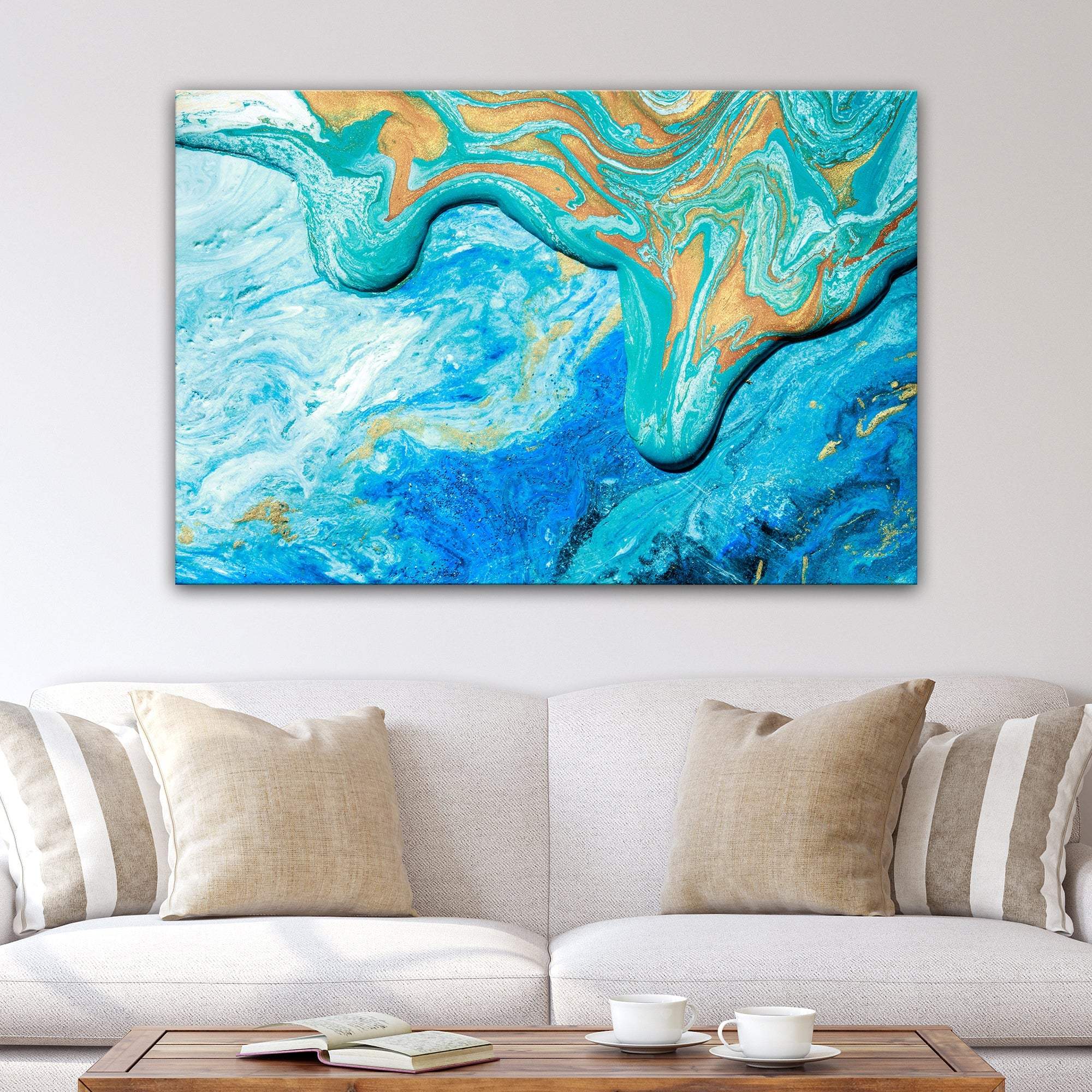 Abstract Sea Canvas Wall Art - Tailored Canvases - Flyclothing LLC