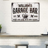 Garage Bar Rustic Wood Sign - Tailored Canvases - Flyclothing LLC