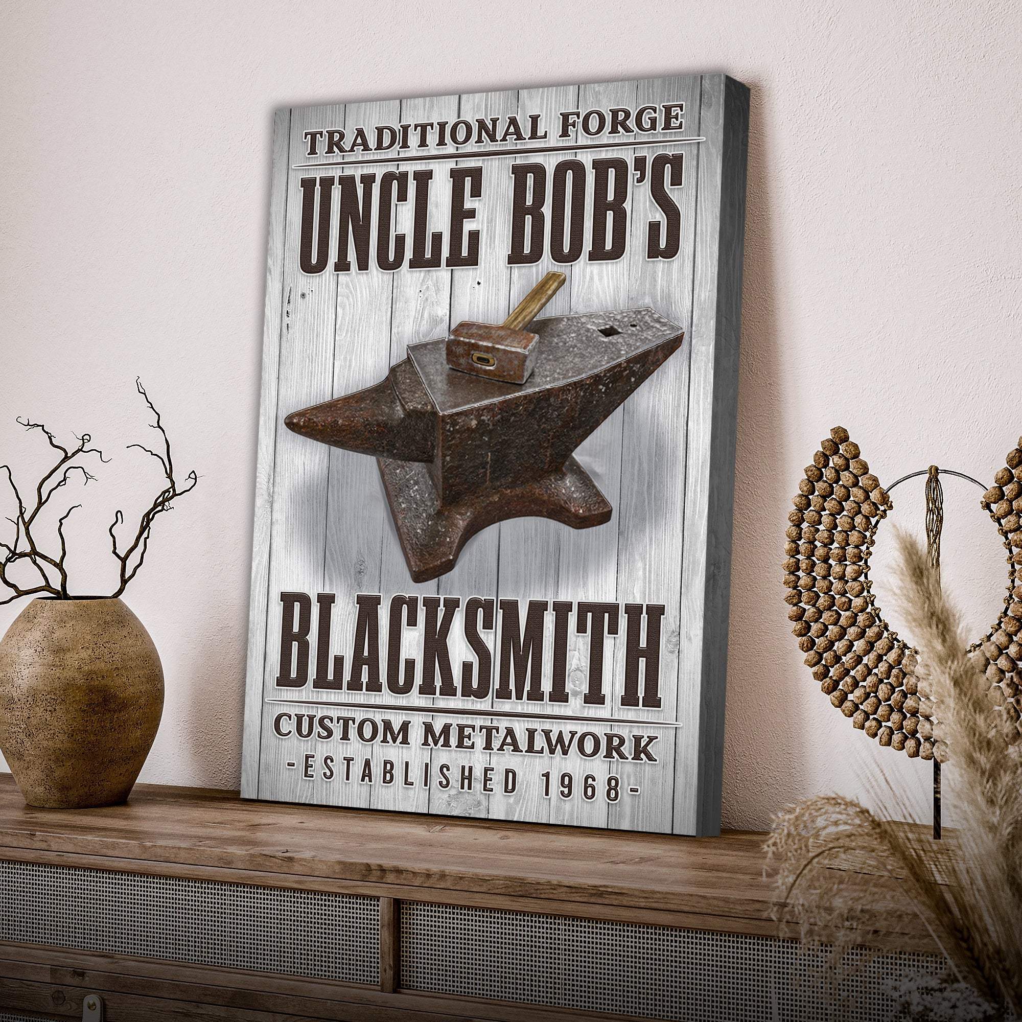 Traditional Forger Blacksmith Sign - Tailored Canvases - Flyclothing LLC