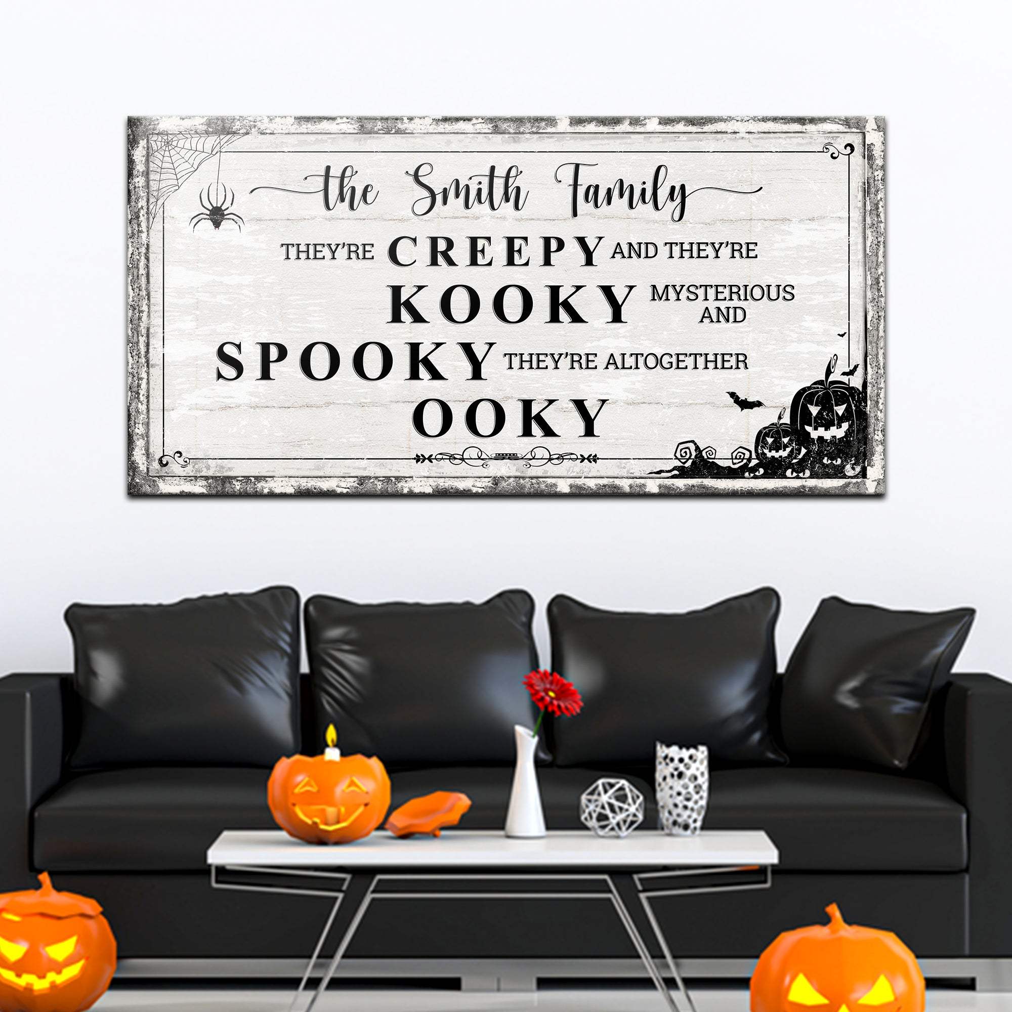 Family Halloween Sign - Tailored Canvases - Flyclothing LLC