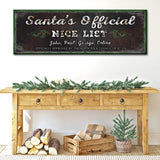 Santa's Official Nice List Sign - Tailored Canvases - Flyclothing LLC