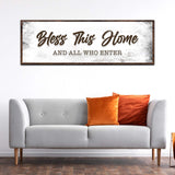 Bless This Home And All Who Enter Sign - Tailored Canvases - Flyclothing LLC