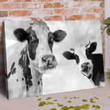 Monochrome Holstein Cows Canvas Wall Art - Tailored Canvases - Flyclothing LLC