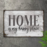 Home Is My Happy Place Sign III - Tailored Canvases - Flyclothing LLC