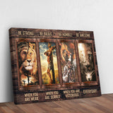 Be Strong, Be Brave, Be Humble, Be Awesome Canvas - Dynamic Christian Wall Art, Jesus Decor - Tailored Canvases - Flyclothing LLC