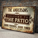 Welcome To The Patio Sign - Tailored Canvases - Flyclothing LLC