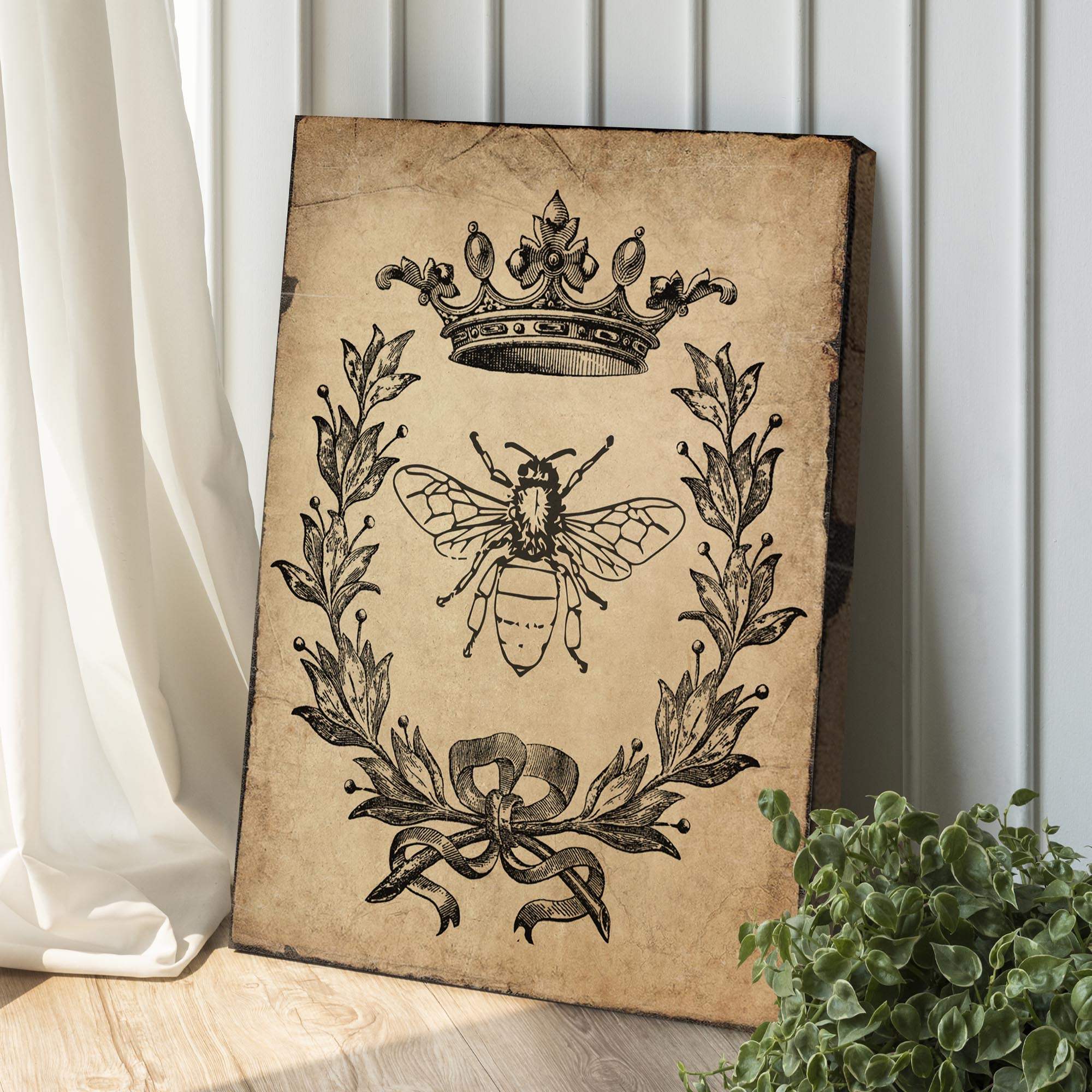 Queen Bee Vintage Painting Canvas Wall Art - Tailored Canvases - Flyclothing LLC