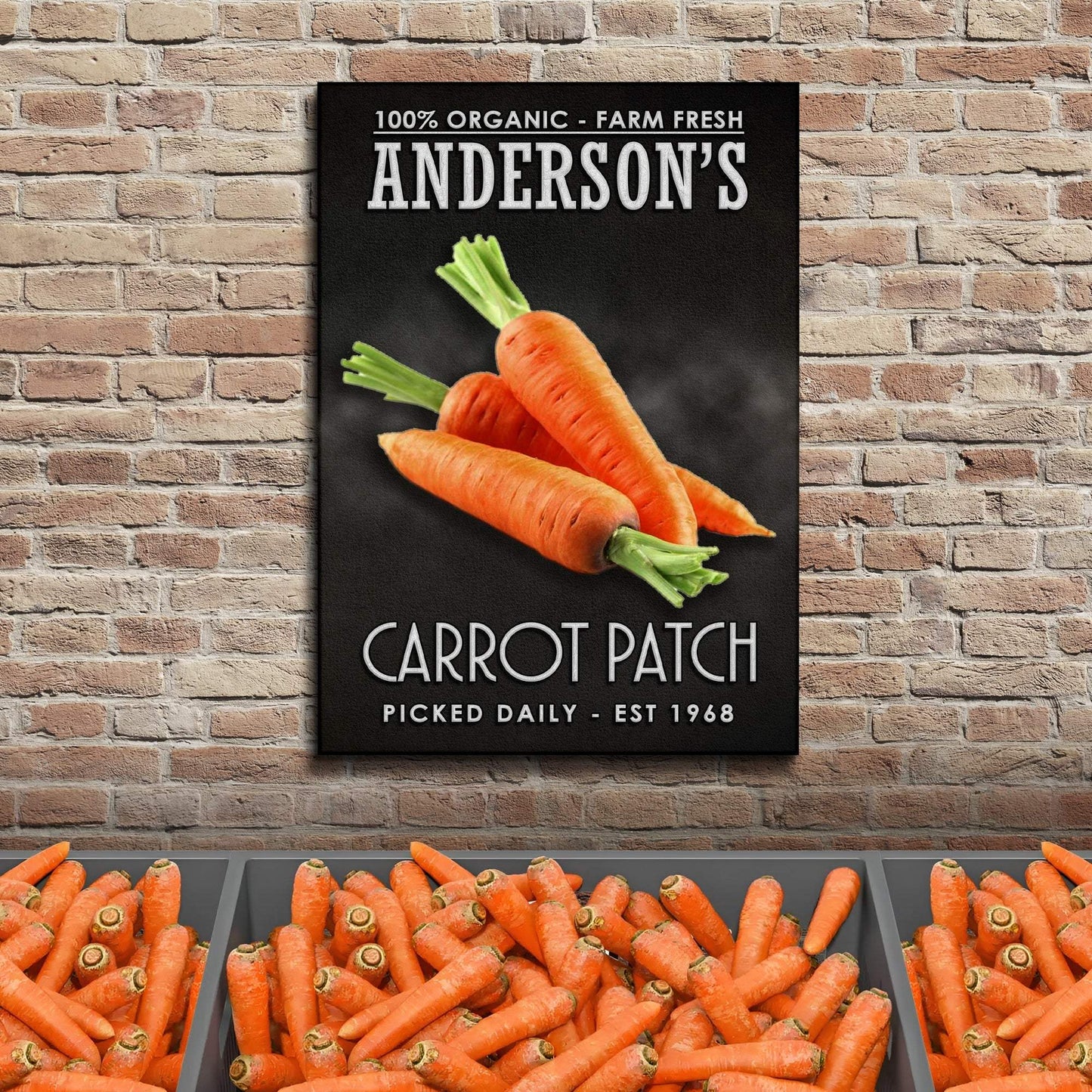 100% Organic Carrot Patch Sign - Tailored Canvases - Flyclothing LLC