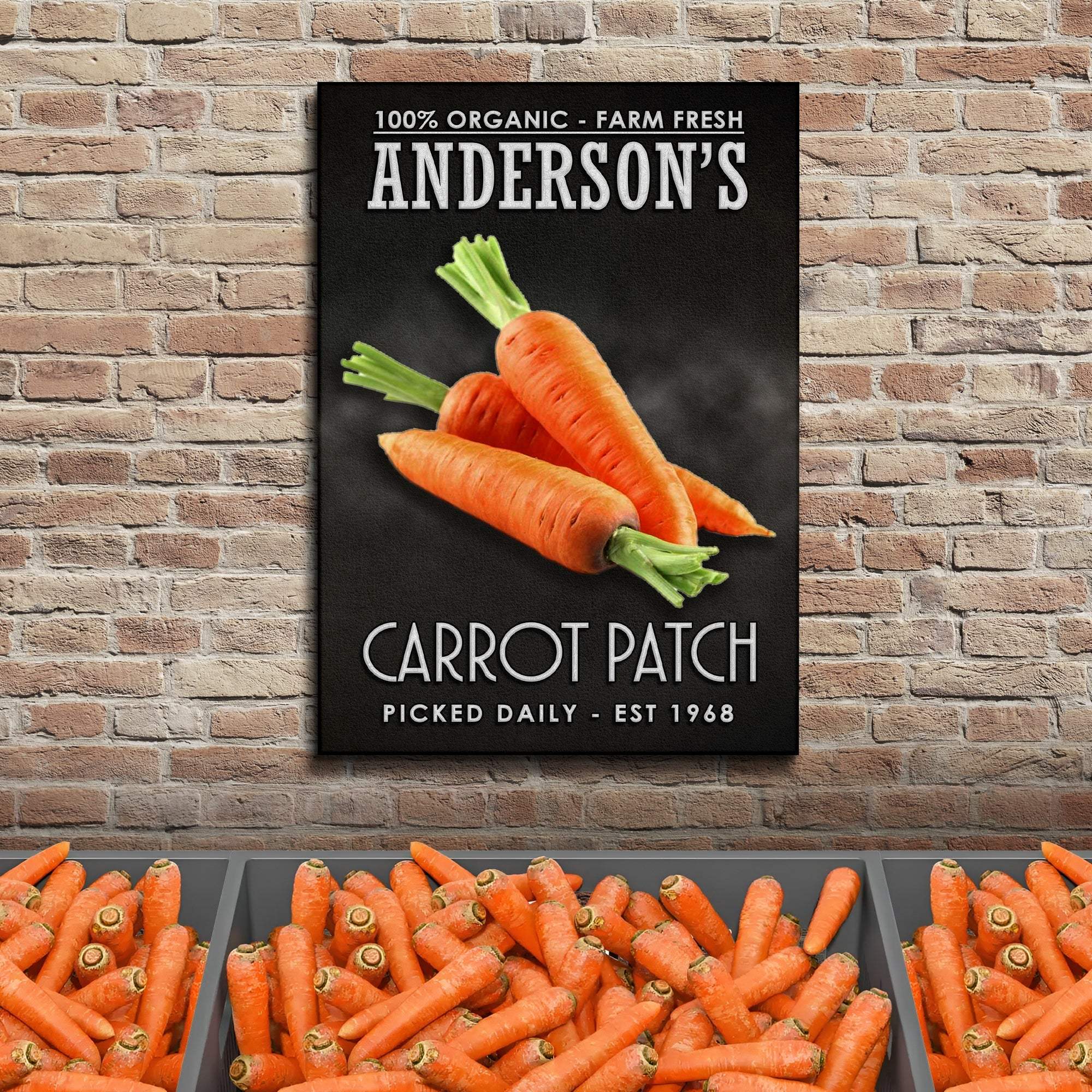 100% Organic Carrot Patch Sign - Tailored Canvases - Flyclothing LLC