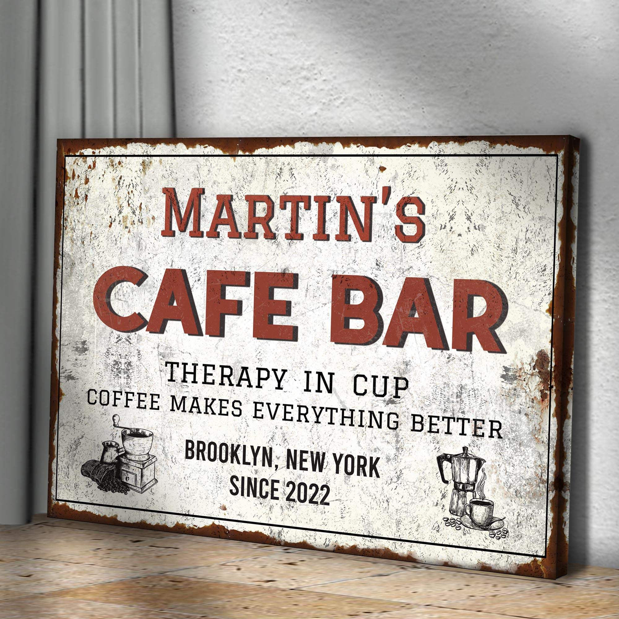 Cafe Bar Sign - Tailored Canvases - Flyclothing LLC