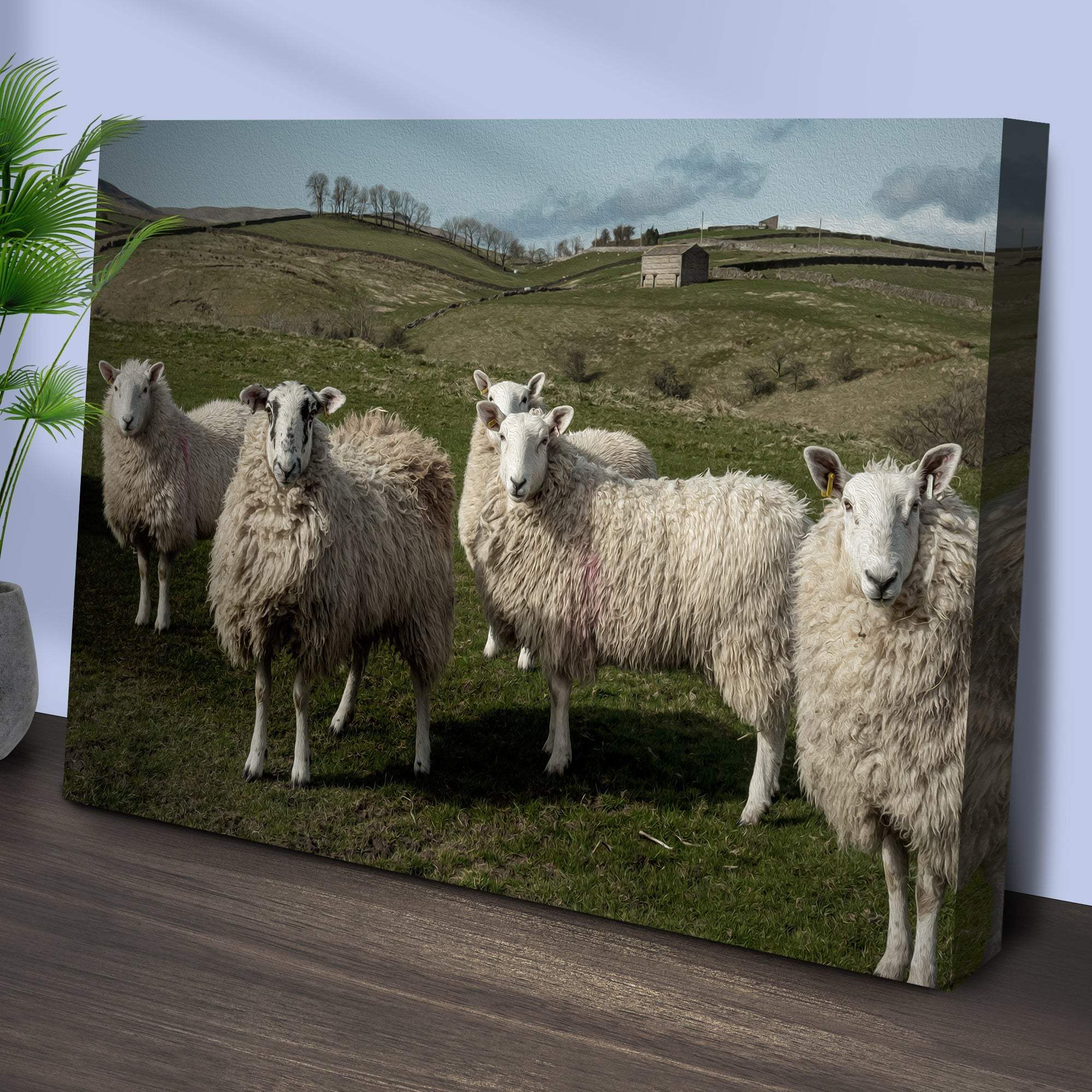 Flock Of Sheep Canvas Wall Art - Tailored Canvases - Flyclothing LLC