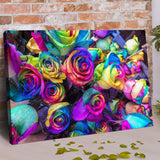 Rainbow Roses Canvas Wall Art - Tailored Canvases - Flyclothing LLC