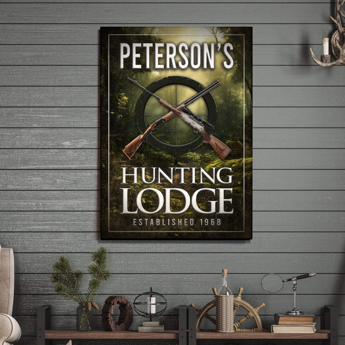 Family Hunting Lodge Sign - Tailored Canvases - Flyclothing LLC