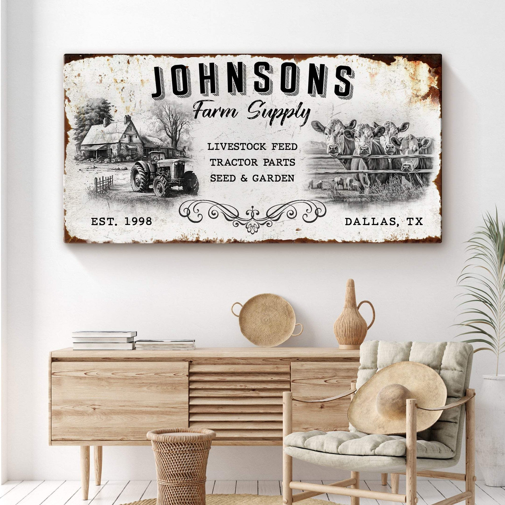 Family Farm Supply Sign - Tailored Canvases - Flyclothing LLC
