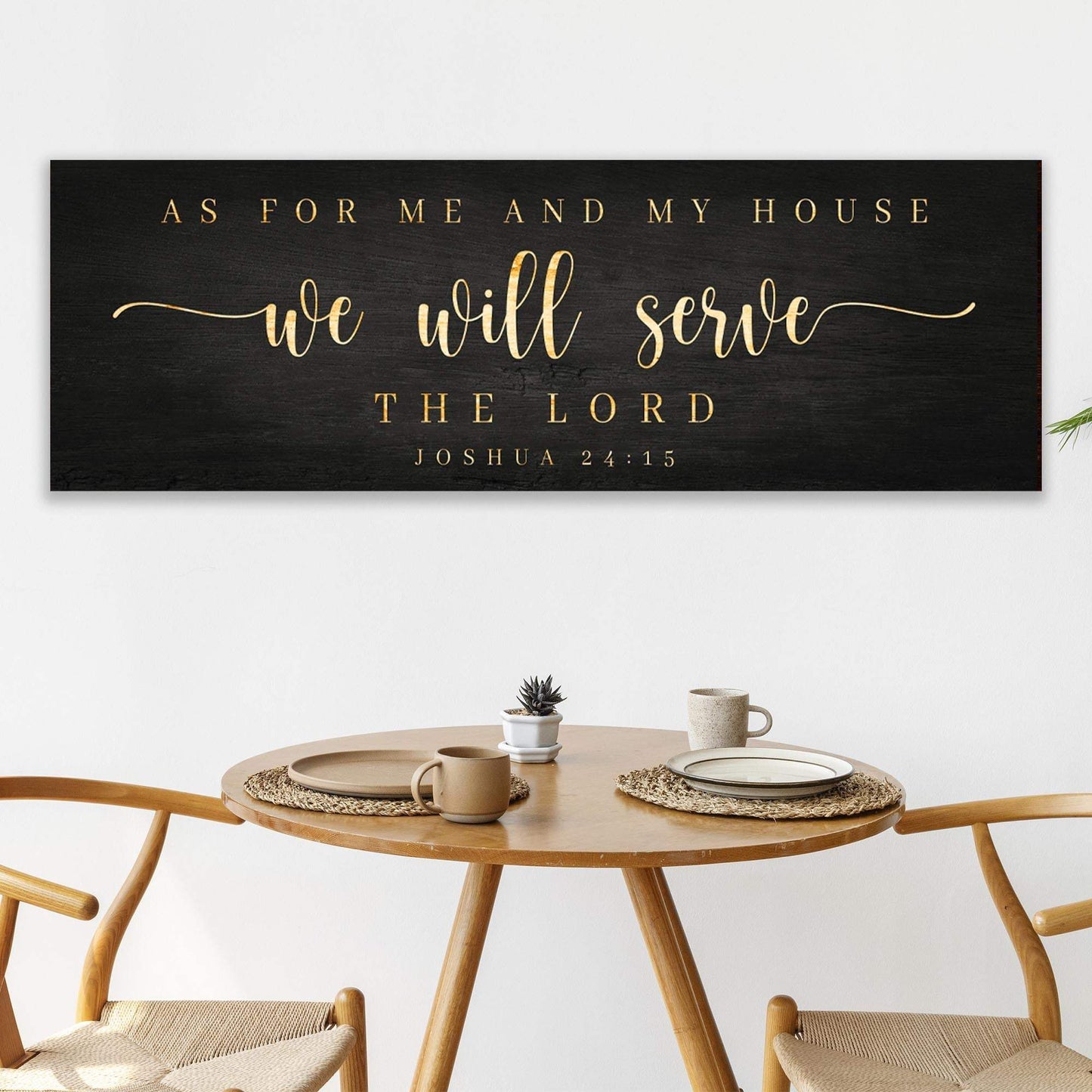 Joshua 24:15 - We Will Serve The Lord Sign III - Tailored Canvases - Flyclothing LLC