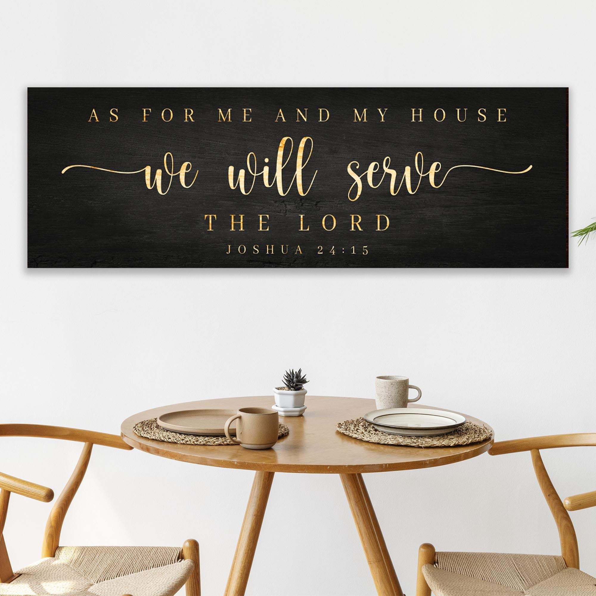 Joshua 24:15 - We Will Serve The Lord Sign III - Tailored Canvases - Flyclothing LLC