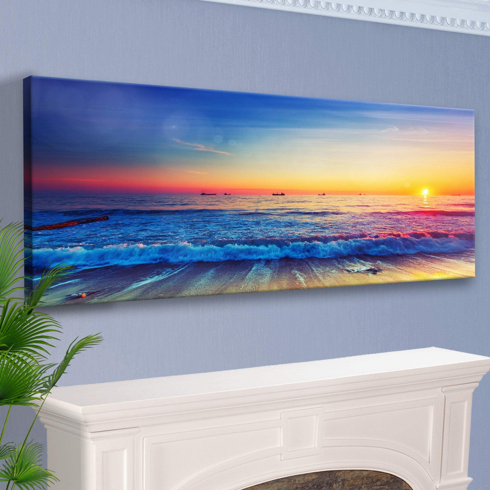 Sunrise Over The Ocean Canvas Wall Art - Tailored Canvases - Flyclothing LLC