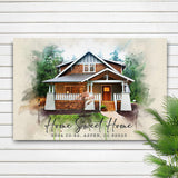 Home Sweet Home Watercolor Sign - Tailored Canvases - Flyclothing LLC