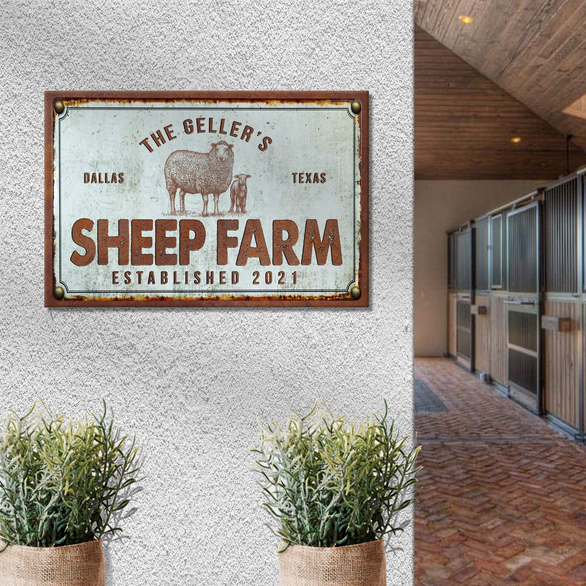 Sheep Farm Sign III - Tailored Canvases - Flyclothing LLC