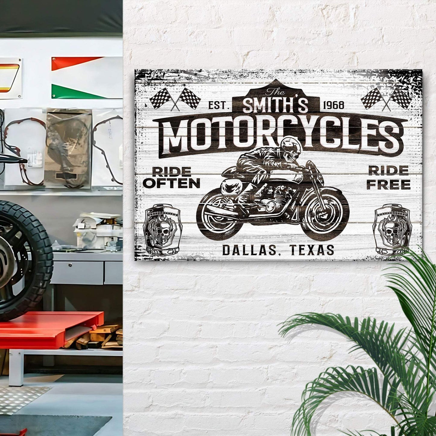 Motorcycle Ride Often Ride Free Sign - Tailored Canvases - Flyclothing LLC