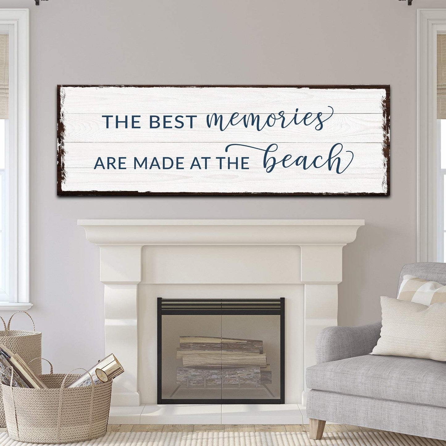 Best Memories At The Beach Sign - Tailored Canvases - Flyclothing LLC