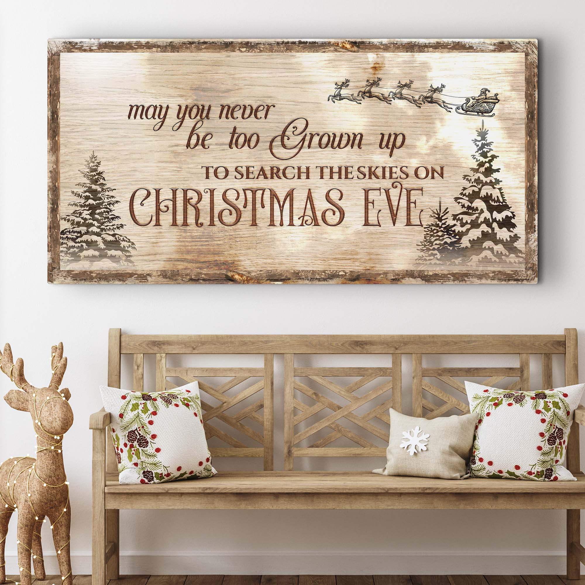 Christmas Eve Farmhouse Sign - Tailored Canvases - Flyclothing LLC